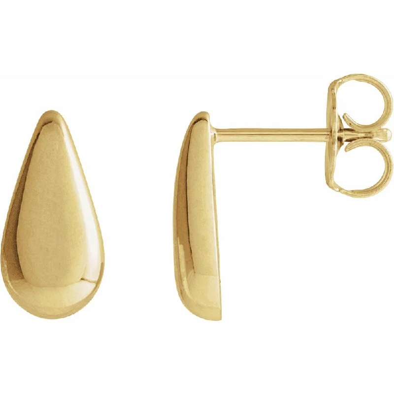 Ladies vintage-style earrings-Gold Drop Stud Earrings