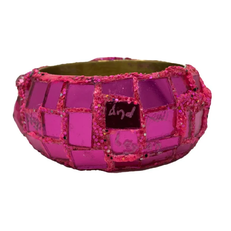 Ladies handmade bangle bracelets-PINK BANGLE