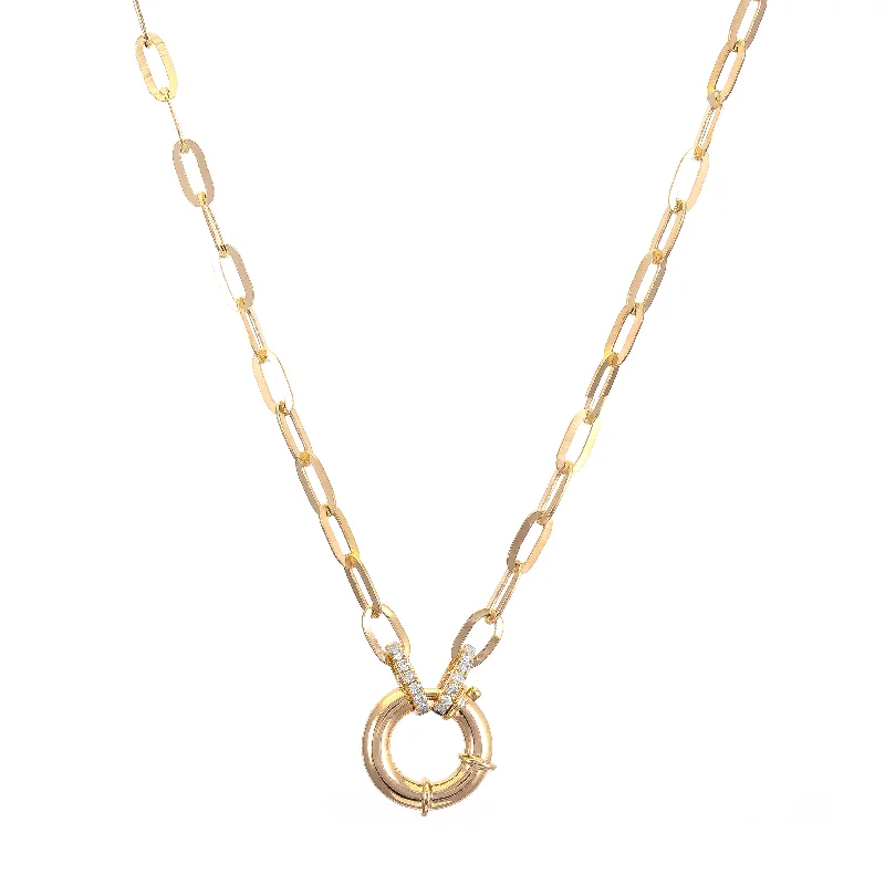 Ladies gold necklaces-Enhancer Chain