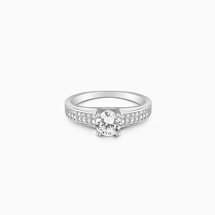 Ladies fashion statement rings-Silver Enormity Ring