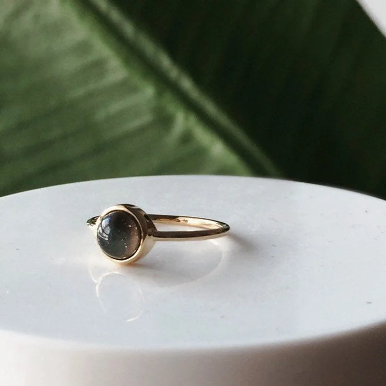 Ladies two-tone rings-The Minimalist Mood Ring