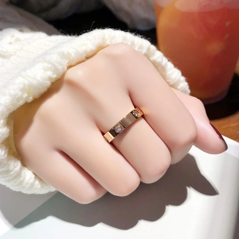 Ladies fashion statement rings-Just Lil Things  Artificial Rose Gold Ring jltr0223