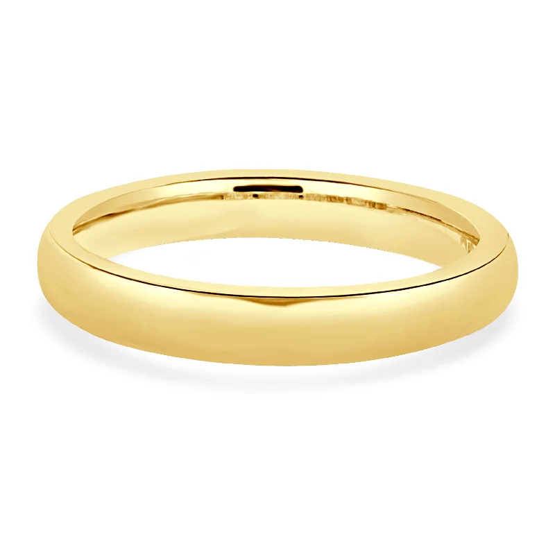 Ladies adjustable rings-18 Karat Yellow Gold 3MM Band