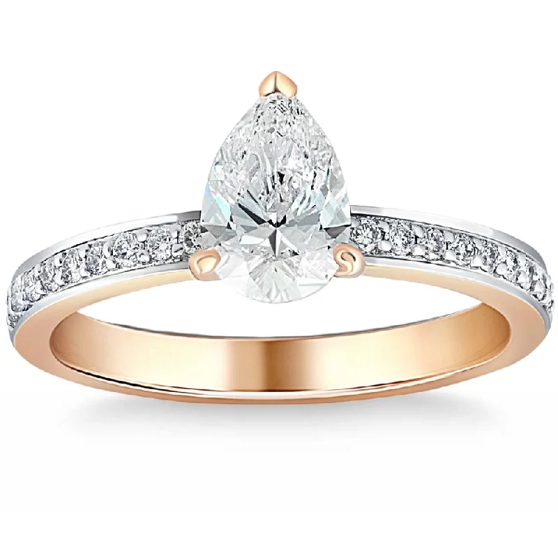 Ladies unique diamond engagement rings-1 1/5Ct Oval Diamond Engagement Lab Grown in White, Yellow, or Rose Gold