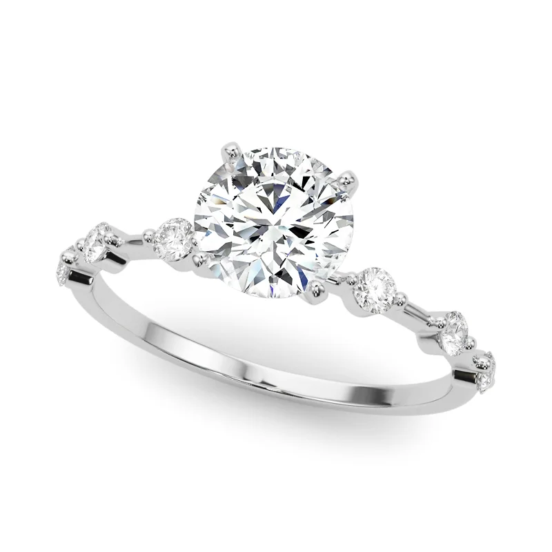 Ladies antique engagement rings-Auriya 14k White Gold Lab Grown Round Diamond Engagement Ring 0.50 to 5.00 ct. tw. (F-G VS)