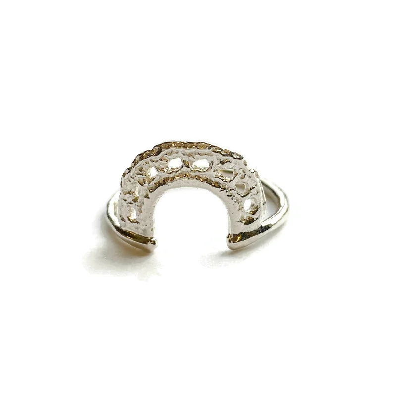 Ladies twisted band rings-Monica Ring // Silver & Gold Vermeil