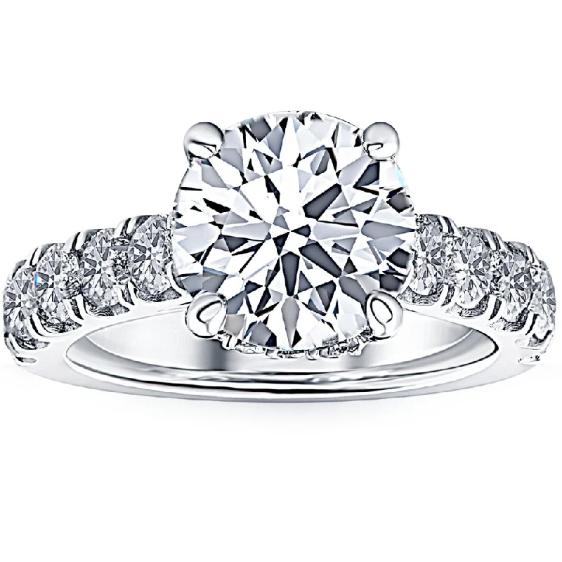 Ladies unique gemstone engagement rings-2 3/4 Ct Diamond Engagement Ring 14k White Gold