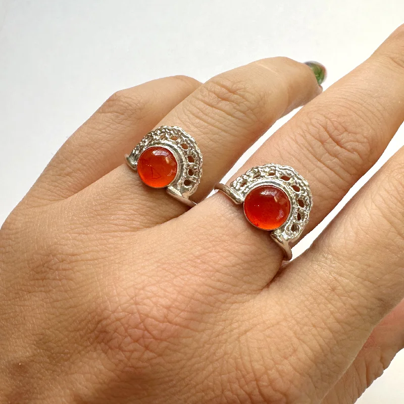 Ladies custom-designed rings-Monica Ring in Carnelian