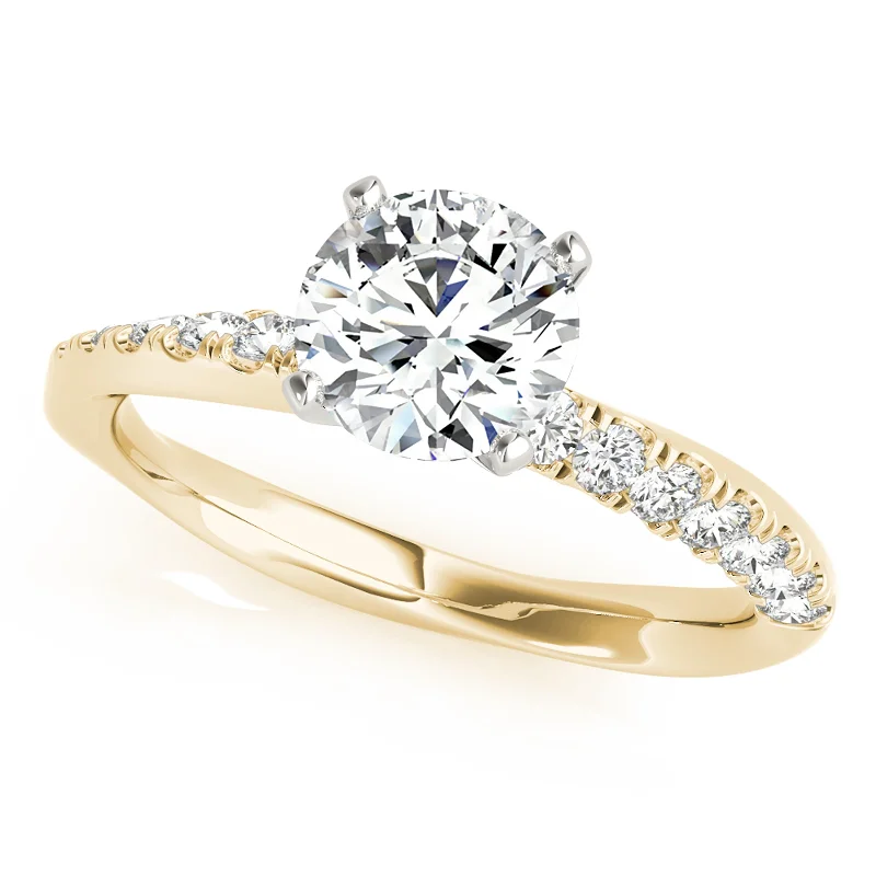 Ladies custom engagement rings-Auriya 14k Yellow Gold Lab Grown Round Diamond Engagement Ring 0.50 to 5.00 ct. tw. (F-G VS)