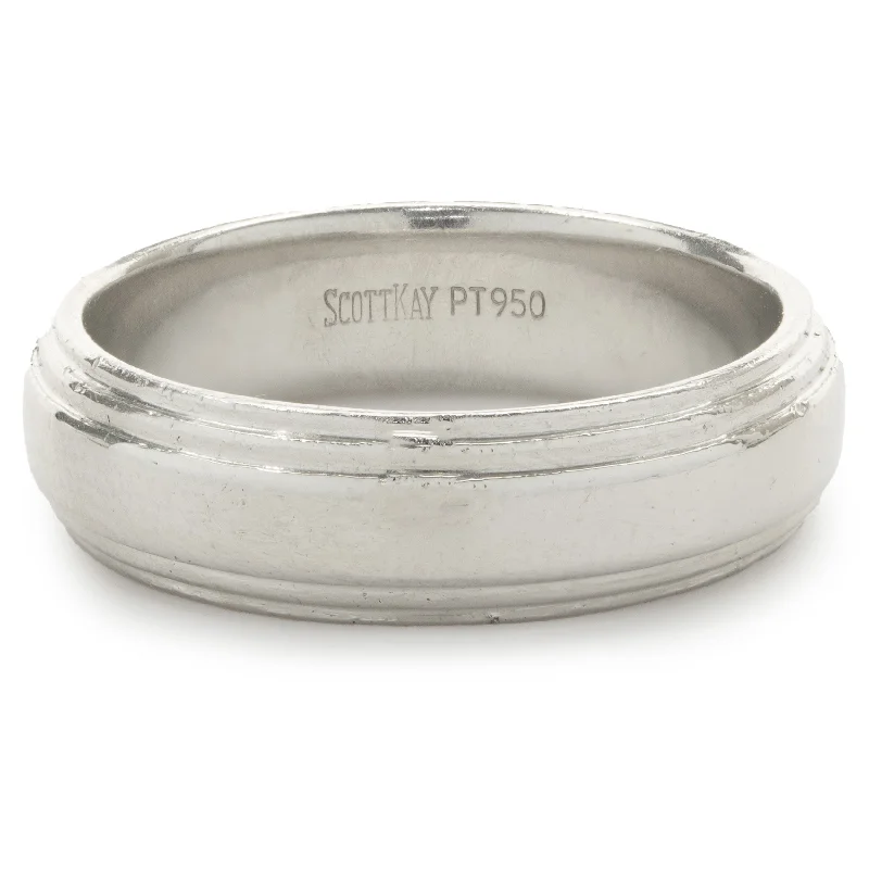 Ladies personalized rings-Scott KayPlatinum 6MM Band