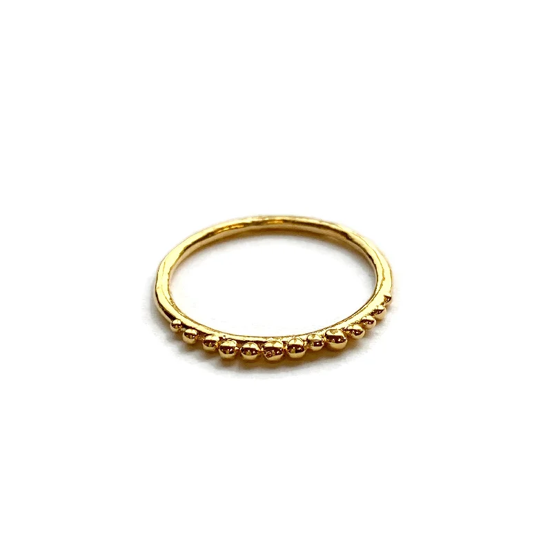 Ladies silver statement rings-Pathway Ring // Gold Vermeil